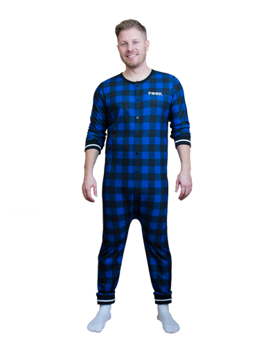 Pook (Blue Plaid) Union Suit